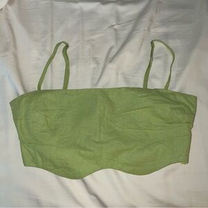 Princess Polly Green Wavy Crop Top